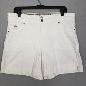 Dakota Blue Cotton Chino Shorts White Parisian Casual Euro Summer Staple Size 12